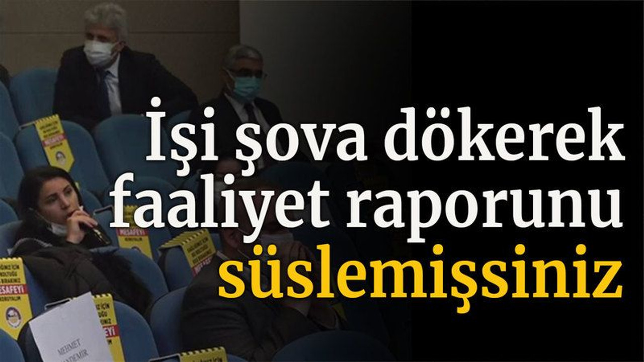 İşi şova dökerek faaliyet raporunu süslemişsiniz!